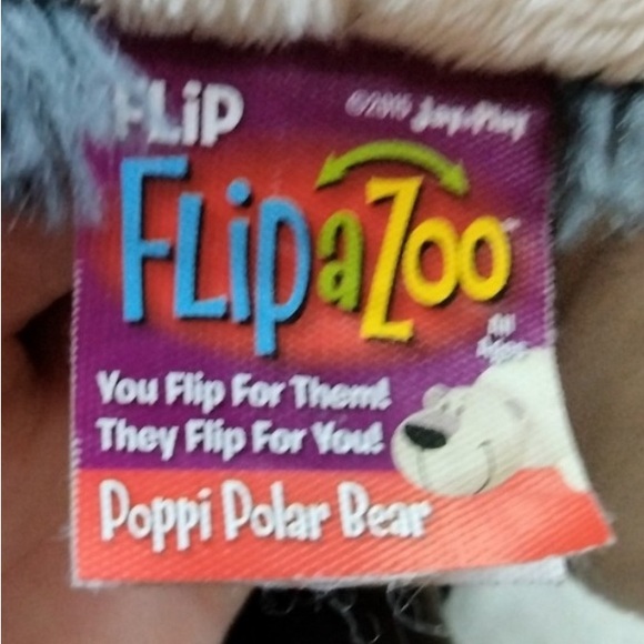 Flip A Zoo Plush Poppi Polar Bear/Asher Husky Reversible Stuffed Animal Toy - Picture 8 of 10